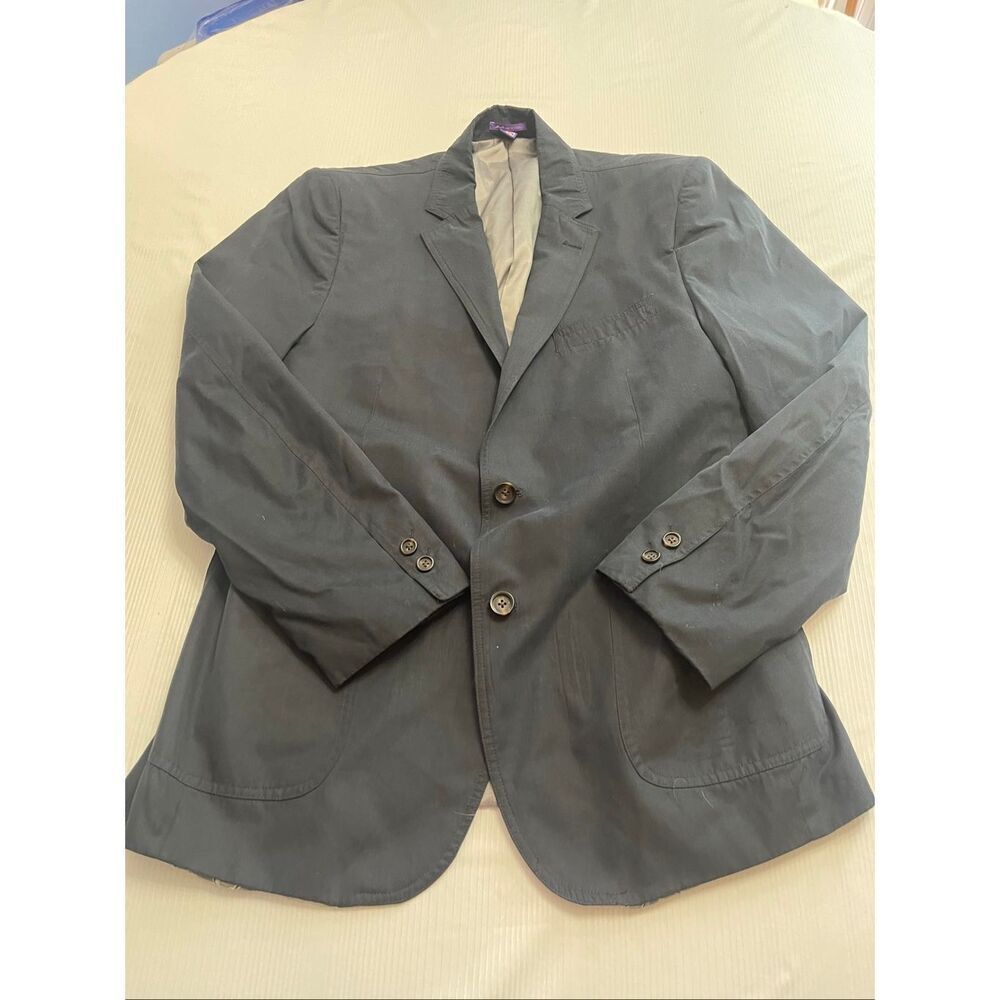 Patrick James Men’s Navy Blue Hyde Park 2 Button Blazer Size 42L